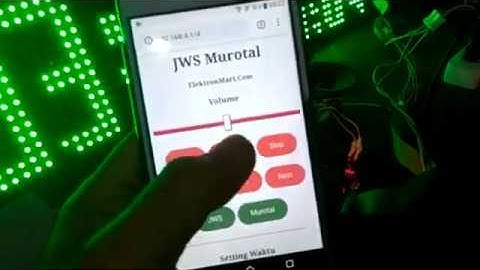 JWS Murotal Jam LED Digital Jadwal Sholat Web DFPlayer NodeMCU ESP8266 P10 2 Panel