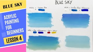 The Beginners Series / Lesson 4/ How to Paint a Simple Blue Sky