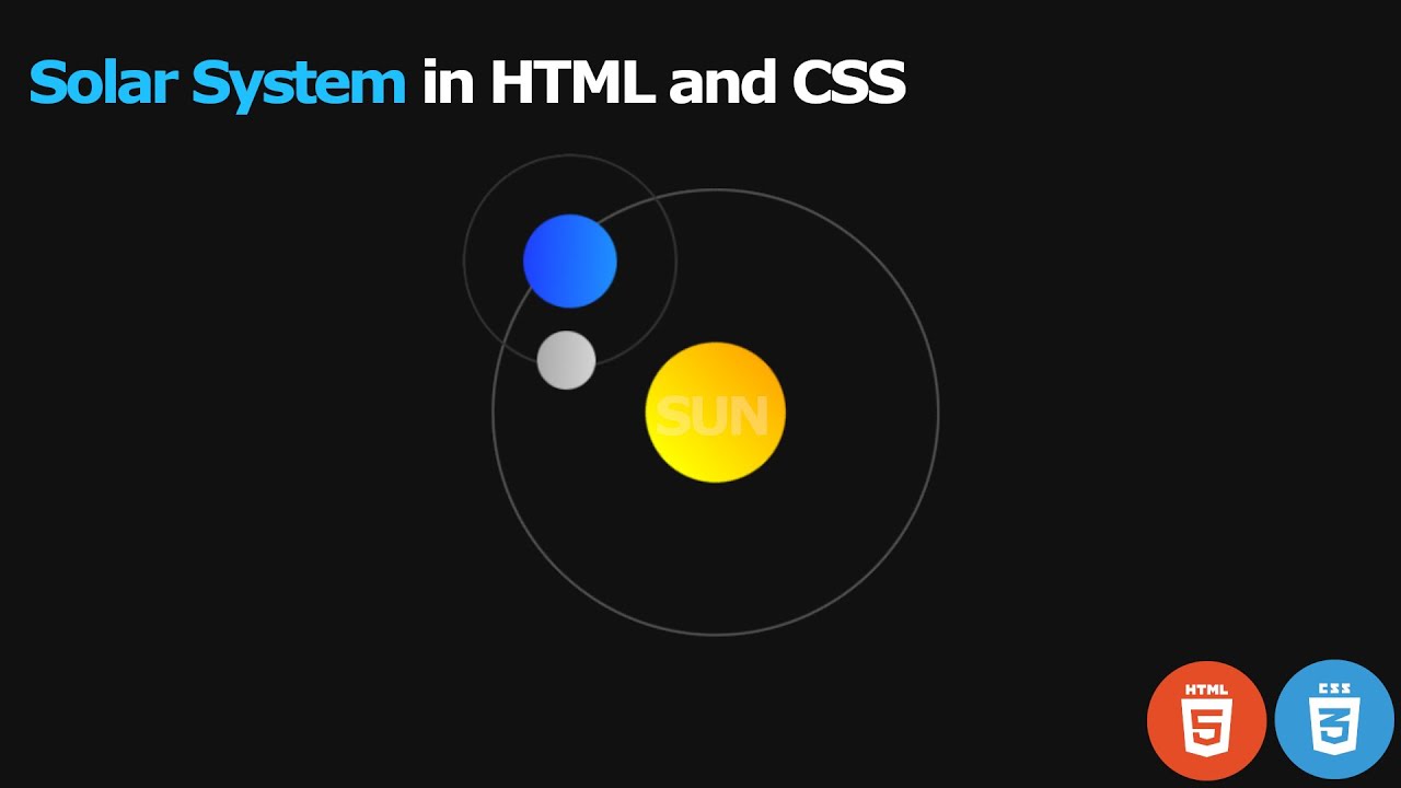Solar System in HTML and CSS | Solar System - YouTube