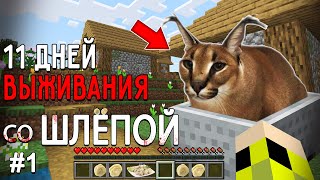 11 Дней Выживания Со Шлёпой В Мире Майнкрафт ! Страшный Сид Floppa Minecraft #1