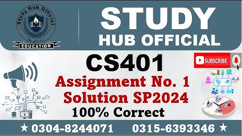 CS401 Assignment 1 Solution Spring 2024, CS401 Assignment 1 solution 2024, CS401 assig 1 solution