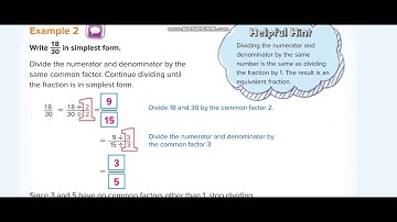 Grade 5 Chapter 8 Lesson 3 Simplest Form