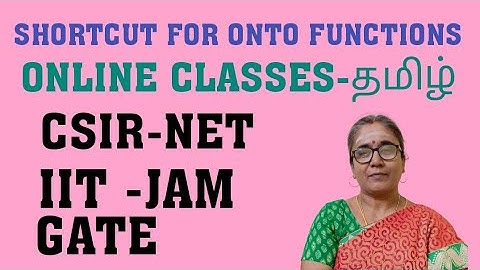SHORTCUT FOR ONTO FUNCTIONS-CSIR NET MATHEMATICS ONLINE CLASS- TAMIL-SOLVED PYQ