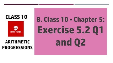 8. . Arithmetic Progression class 10  Exercise 1.2 Q1 Q2 |SSLC arithmetic Progression exercise 1.2