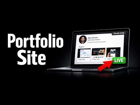 YouTube thumbnail for INSANE Claude Code: NEW One-Page Portfolio Site in 10 Minutes