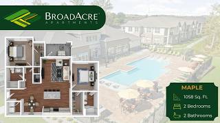 8-102 | The Maple | 2 Bed 2 Bath (1,058 SqFt) Luxury Apartments in McCordsville, IN