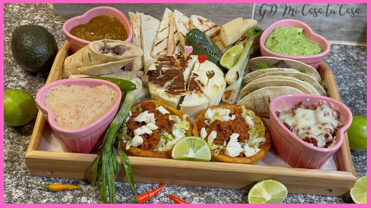 💥COMO hacer CHAROLA de BOTANAS o ANTOJITOS MEXICANOS 👌🏼||PERFECTA para ...