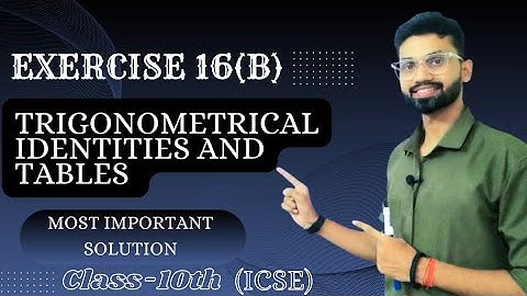 ICSE Class 10 | Exercise 16(B) | Most Important question | Op Malhotra Solutions