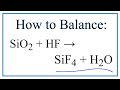 Chemical Properties and Reactions of SiO2 and SiF4