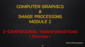 2D-Transformation -Rotation