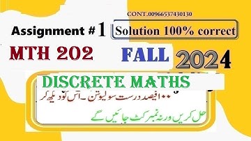 mth 202 assignment 1 solution fall 2024|mth202 assignment 1 solution fall 2024