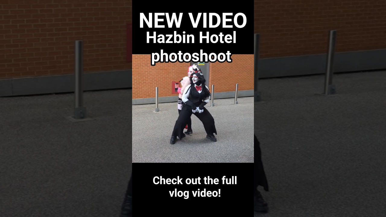 Angel dust & Husk public photoshoot #cosplay #convention #hazbinhotel #hazbin #funny