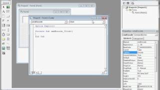 VB6 Tutorial 005 - Using a text box, command button and variables