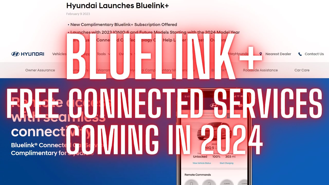 Bluelink, 3 Years Complimentary Service