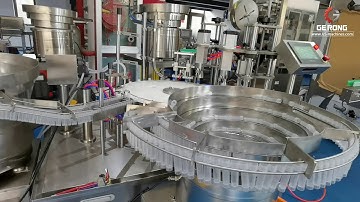 Automatic reagent testing tube rotary filling capping machine vaccine bottle filling capping line