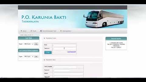 Source Code Aplikasi penjualan Tiket Bus Php Mysql