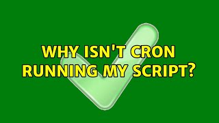 Ubuntu: Why isn't cron running my script