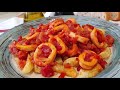 Cazuela de calamares en salsa con un toque picante