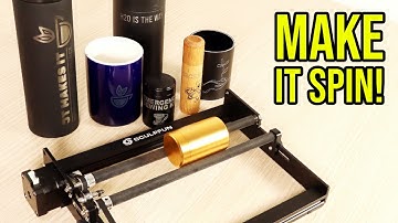 Cylindrical Engraving Ideas! Sculpfun Laser Rotary Axis Roller Attachment Review