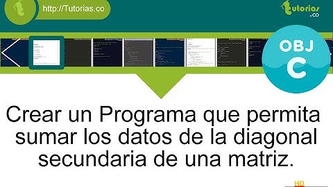 POO + arrays + Objective C (suma datos diagonal secundaria)