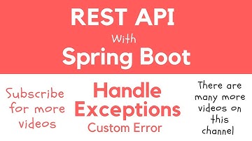 REST API with Spring Boot - Return Custom Error Message