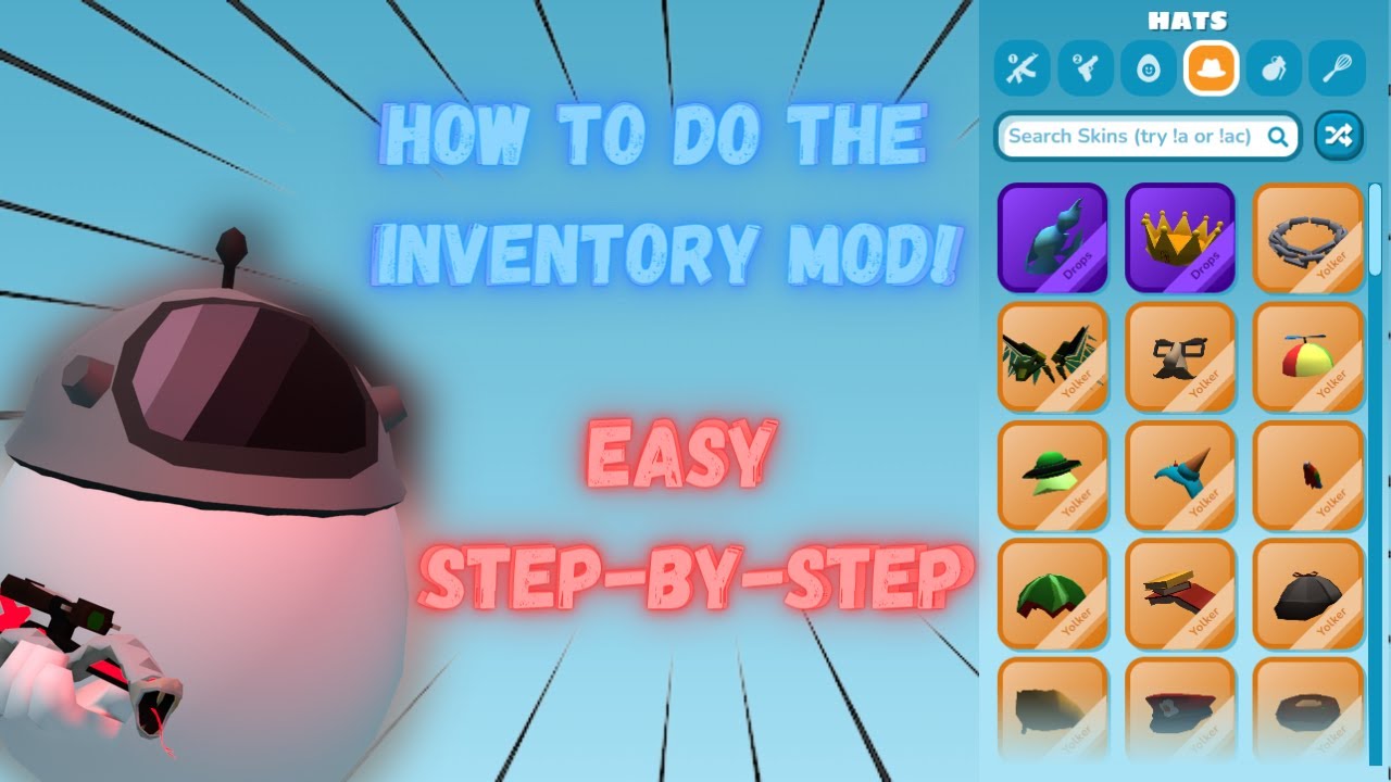 HOW TO GAIN ACCESS TO THE INVENTORY MOD! SHELL SHOCKERS 