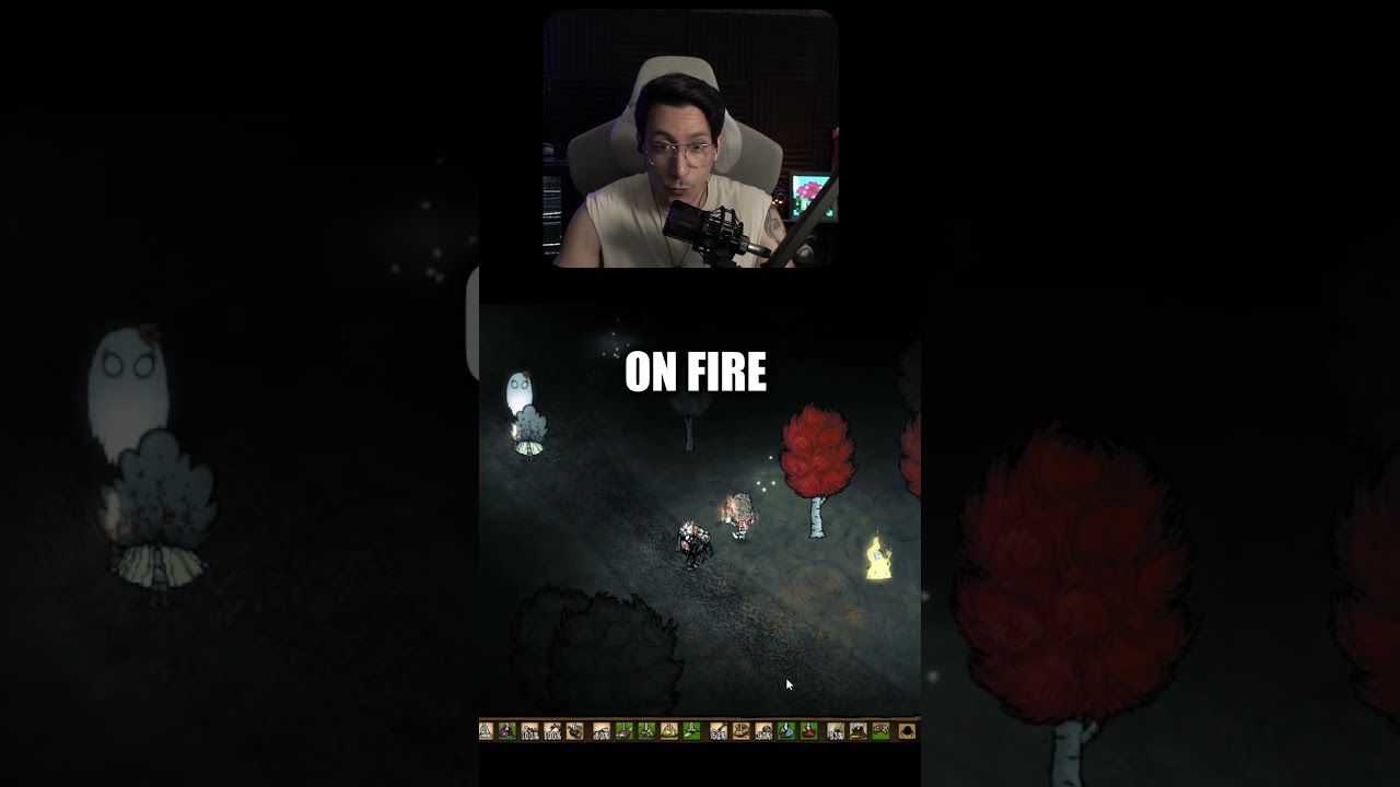 SPEECHLESS as Friend BURNS RARE MUSHROOM in Don't Starve Together! #shorts