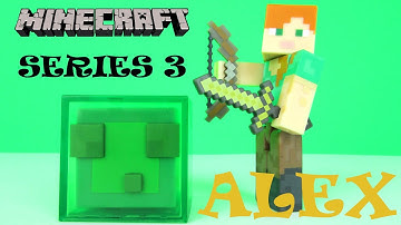 Minecraft Series 3 Alex Action Figure Toy Review, Jazwares