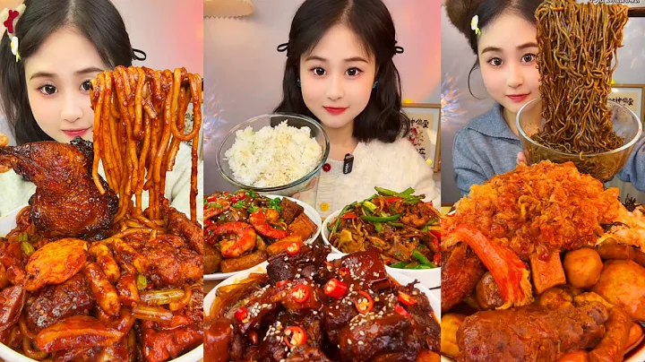 ASMR EATING SPICY AND HOT Korean Noodles 먹방 | Chinese Spicy Food ASMR 중국먹방 | ASMR Eating Video