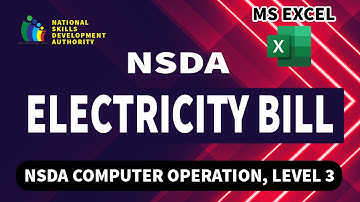 Electricity Bill project as per specification in MS Excel Computer Operation Level 3