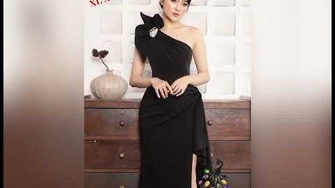 [BIG SIZE] Đầm Dạ Hội Chéo Vai Xẻ Tà Dự Tiệc Sang Trọng