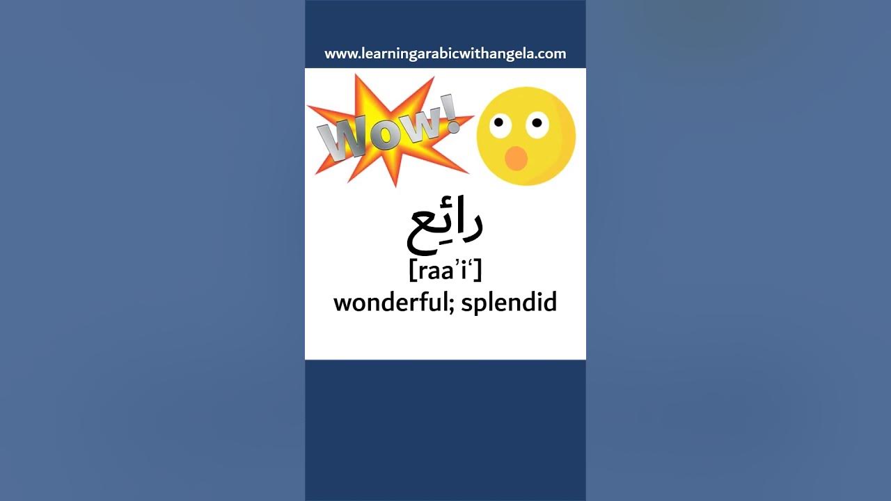 Disgusting! Amazing! Stunning! Strange! Useful adjectives in Arabic Learning Arabic With