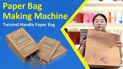 Fully Automatic Square Bottom Paper Bag Making Machine with Rope Handle For Shopping