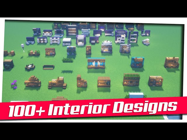 Minecraft - 100+ Interior Decoration Ideas and Designs