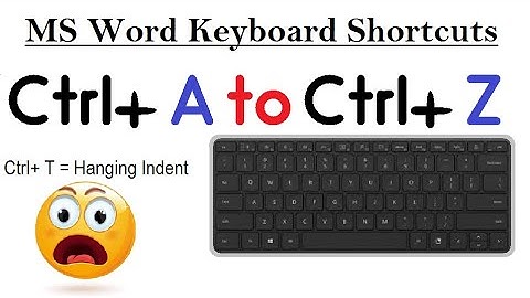 MS Word Keyboard Shortcuts from Ctrl+A to Ctrl+Z in Pashto | Keyboard Ctrl+A to Ctrl+Z Shortcuts