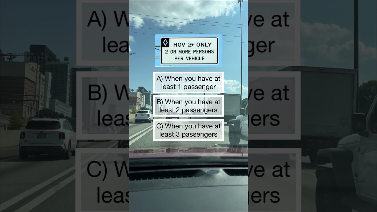  Road Signs 101 When Are You Permitted In Drive A HOV Lane Dmv Dmvtest Dmvpracticetest