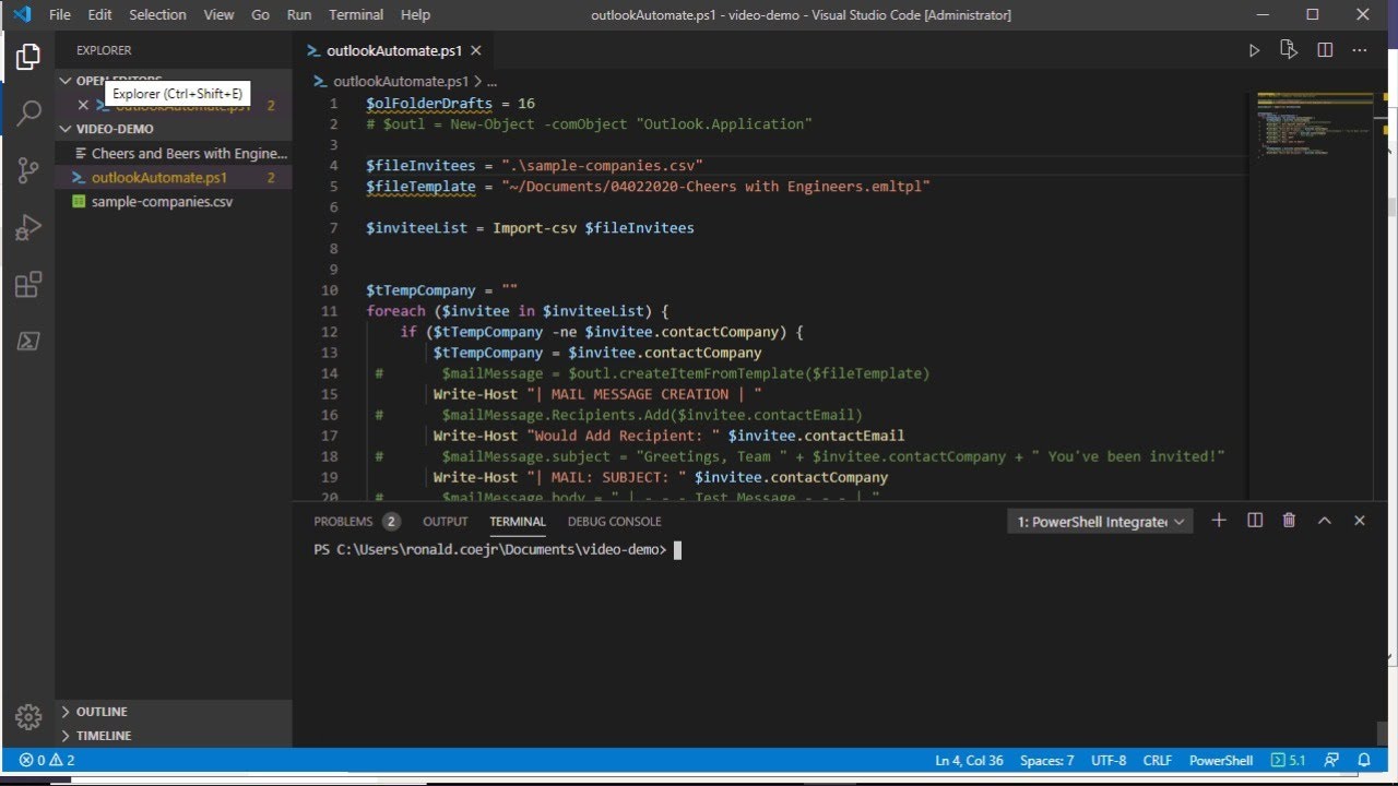 [roncoejr: (tech)] - PowerShell: Automating Outlook on Microsoft ...