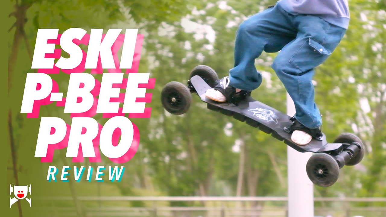 deuropening Ik heb een contract gemaakt kijken Super long range electric skateboard that flies – ESKI P-Bee Pro Review -  YouTube