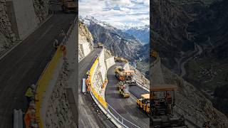 Mountain Road Construction in Extreme Conditions 🚜🏔️#shorts #youtubeshorts#MountainRoad#Construction