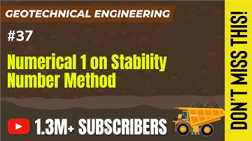 Numerical 1 on Stability Number Method | Stability of Slopes | Geotechnical Engineering - GATE