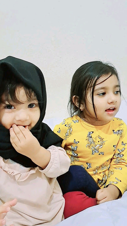 cutey baby reciting surah fatiha with her sister #mashallah #baby #cutebaby #viral