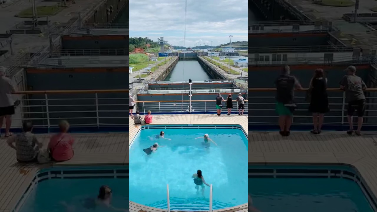 Gatun Locks, Panama Canal, Time-lapse Video of Caribbean Princess Going Through the Locks on 1.28.20