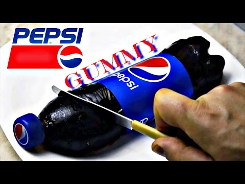 What Happens When You Mix Pepsi And Gelatin? (Giant Gummy Bottle)