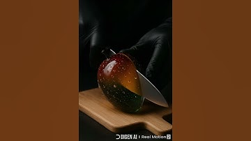 Cutting the Glass Mango — Unreal AI Art in Motion 🥭✨#asmr