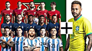Neymar in Portugal/Argentina/France FUSION ➕😮😮#viral #trending #football #youtuber