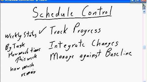 PMP® CAPM® Certification Exam PMBOK 5th  Edition Training Video - Project Schedule Control