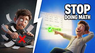 Stop Using a Calculator for Invoices – 4 Google Sheets Formulas That Add Up Everything for You