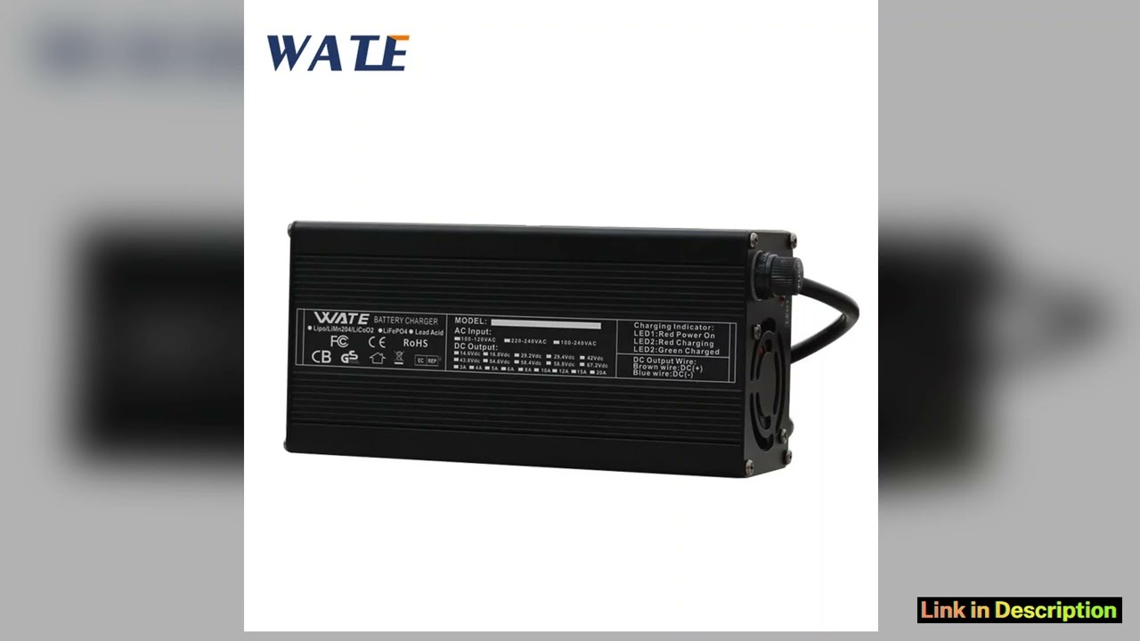252V 15A Charger 252V Liion Battery Smart Charger For 6S 222V Liion Battery Input 100V240VAC Ultra