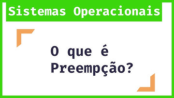 Me Salva Sistemas Operacionais: O que é Preempção?
