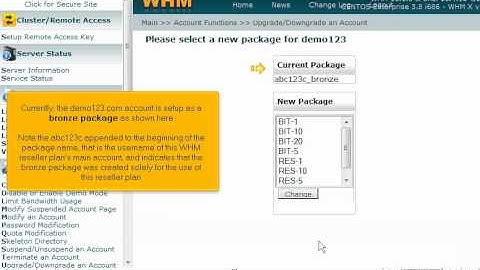 How to upgrade/downgrade an account in WHM - 4GoodHosting Support